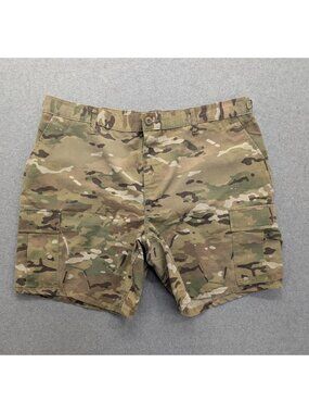 Propper Cargo Shorts Mens XL Green Camo Adjustable Waist 8 Inseam Army Outdoor